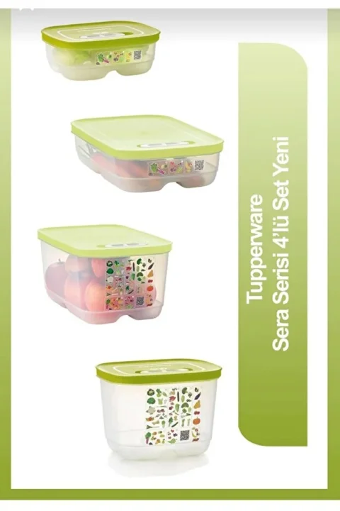 Tupperware Sera Lime Set – 4.4 Lt, 800 ml ve 2 Adet 1.8 Lt