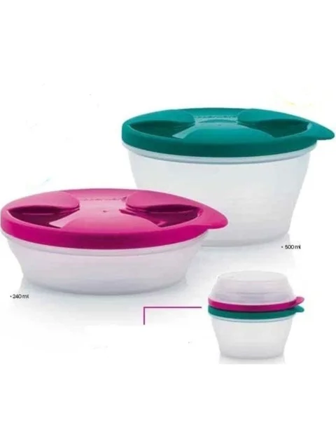 Tupperware Düet Saklama Kapları  2 li Set (500 ml ve 240 ml)