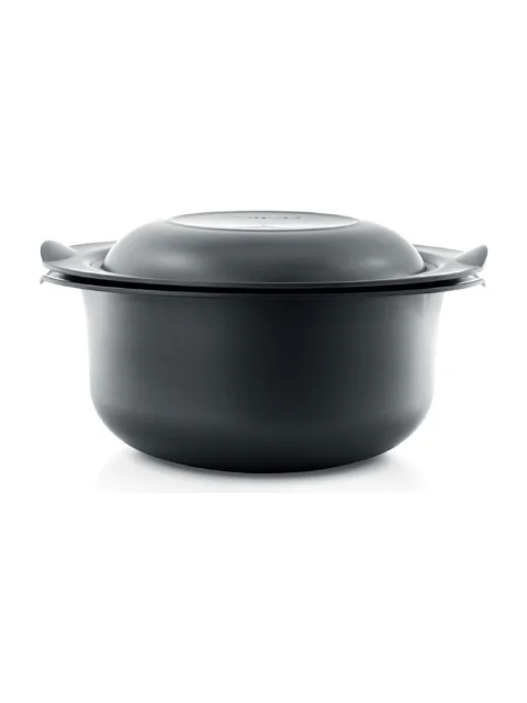 Mikrodalga ve fırın uyumlu, ısıya dayanıklı, çok amaçlı 5 litrelik Tupperware Ultra Pro fırın kabı.