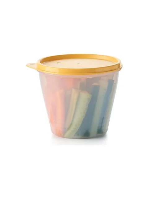Tupperware Saklama Kabı 800 ml Sarı Kapaklı – Hava Geçirmez ve Sızdırmaz Gıda Kabı