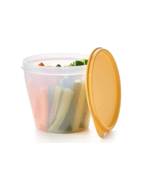 Tupperware Saklama Kabı 800 ml Sarı Kapaklı – Hava Geçirmez ve Sızdırmaz Gıda Kabı